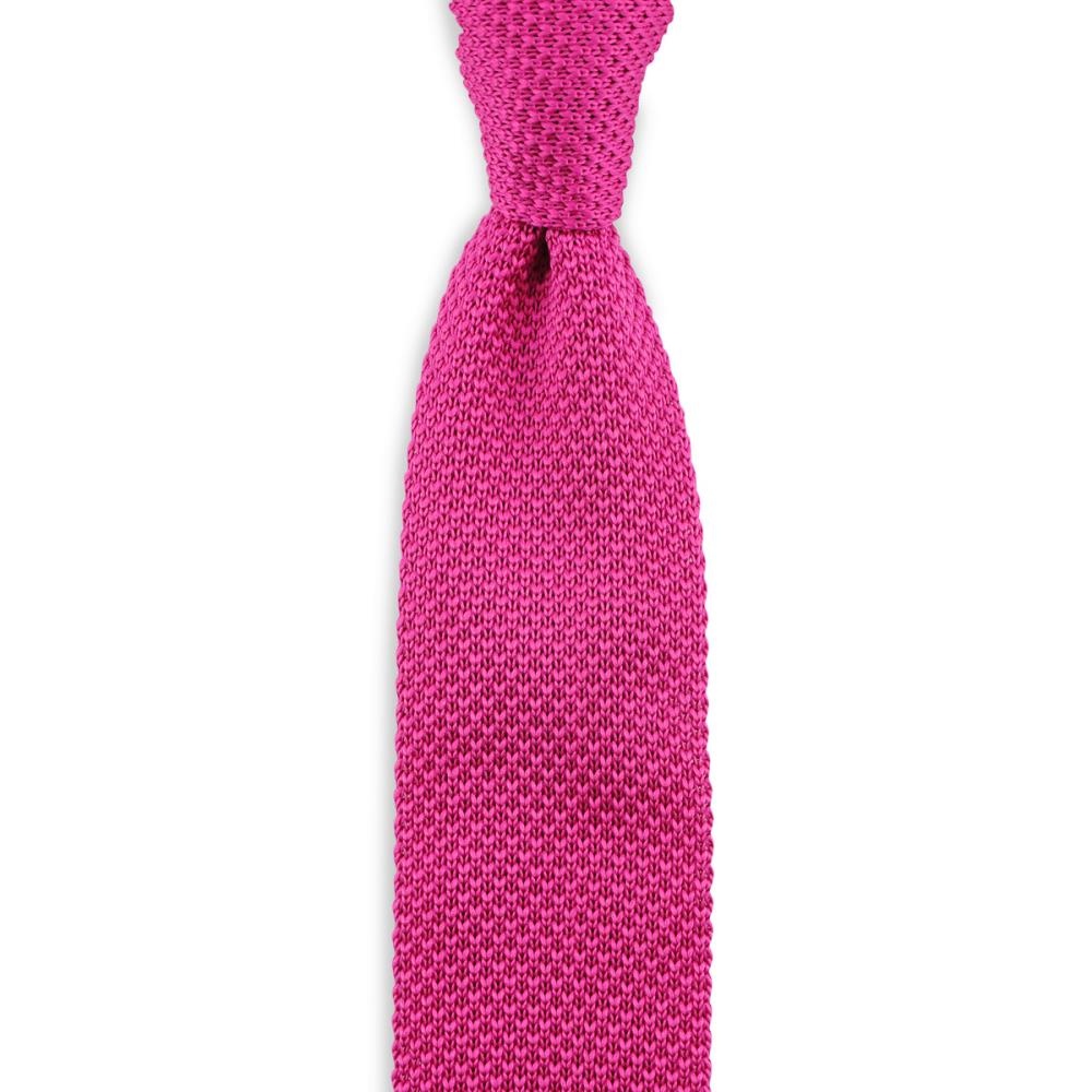 stropdas gebreid Fuchsia - 1