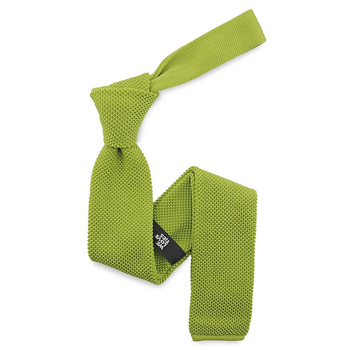 Stropdas gebreid limegroen