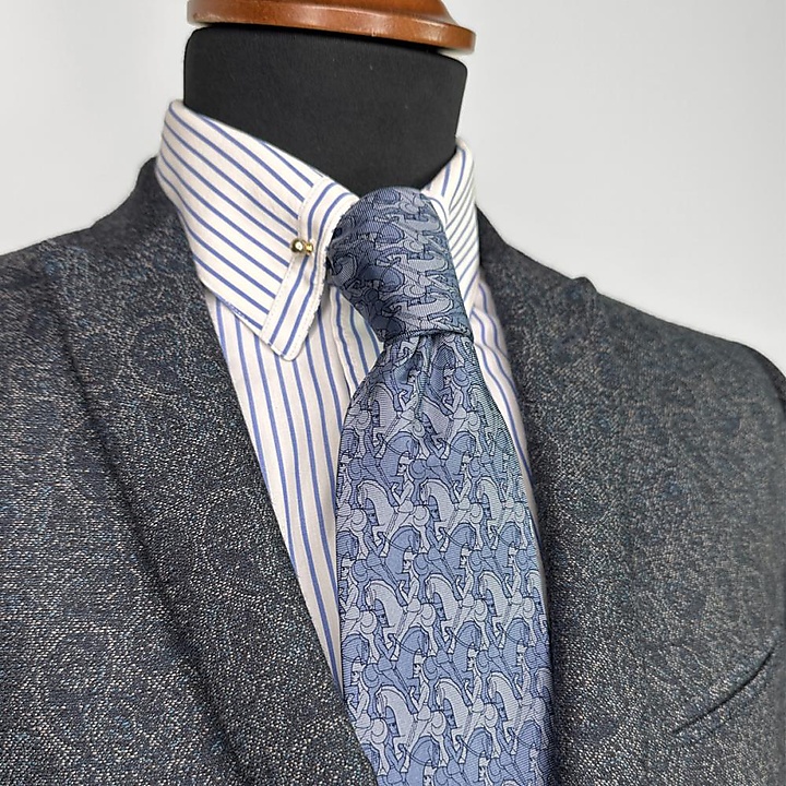 stropdas Horseman blue