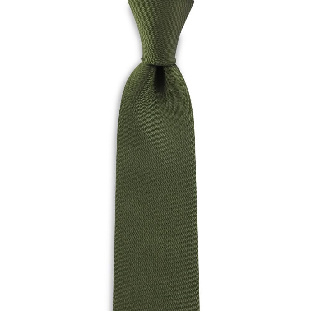 stropdas legergroen smal - 1