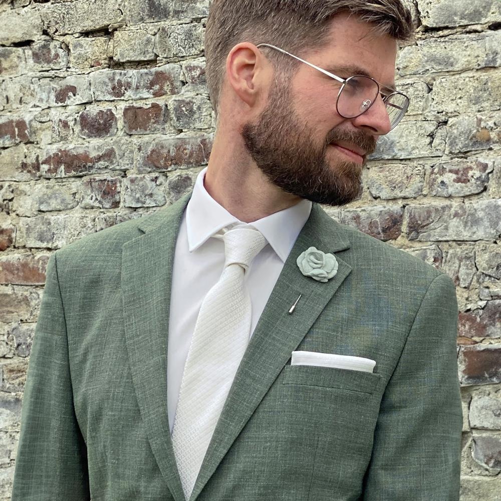 stropdas Luna di Miele bianco - 1