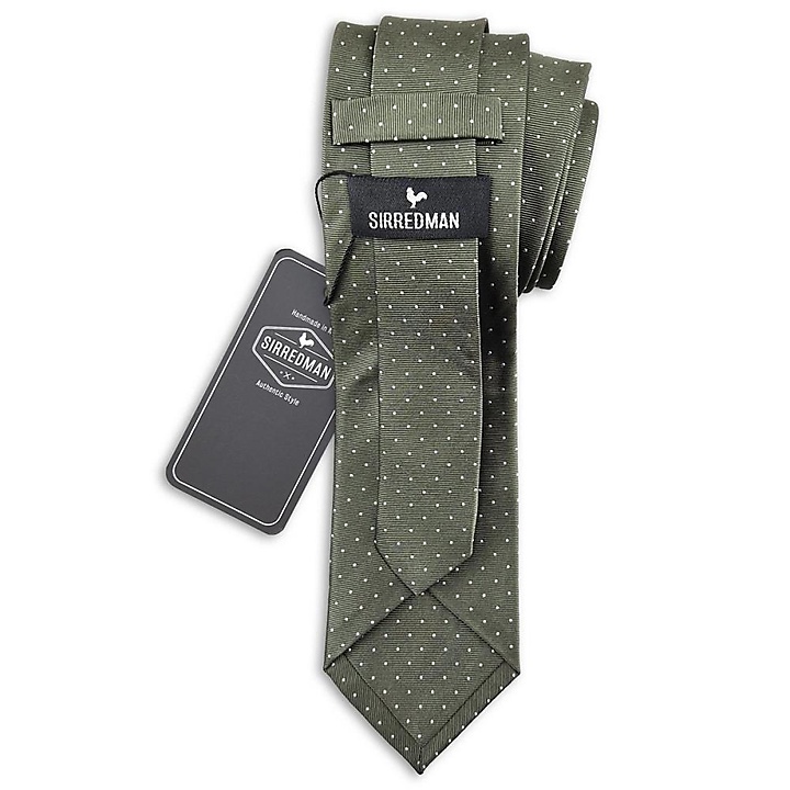 stropdas Mayfair Dots Green