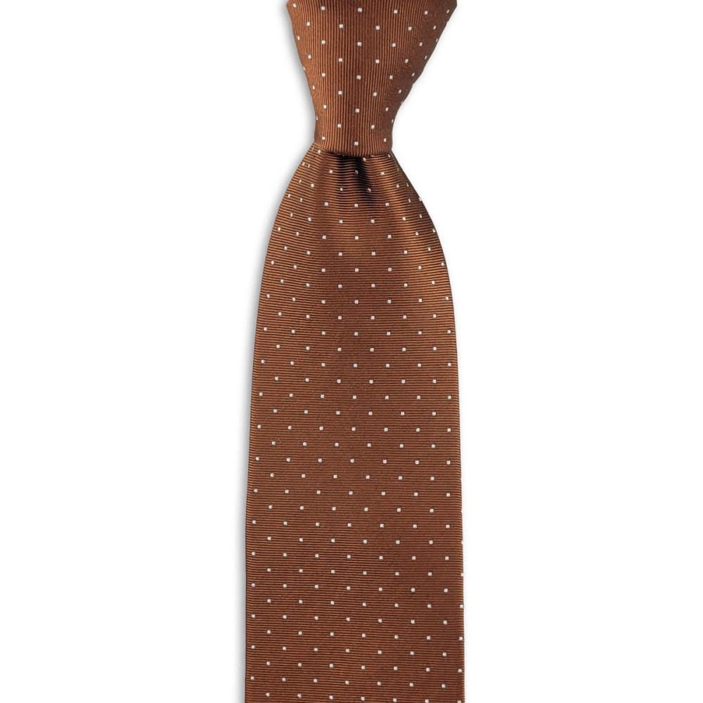 stropdas Mayfair Dots Rust - 1