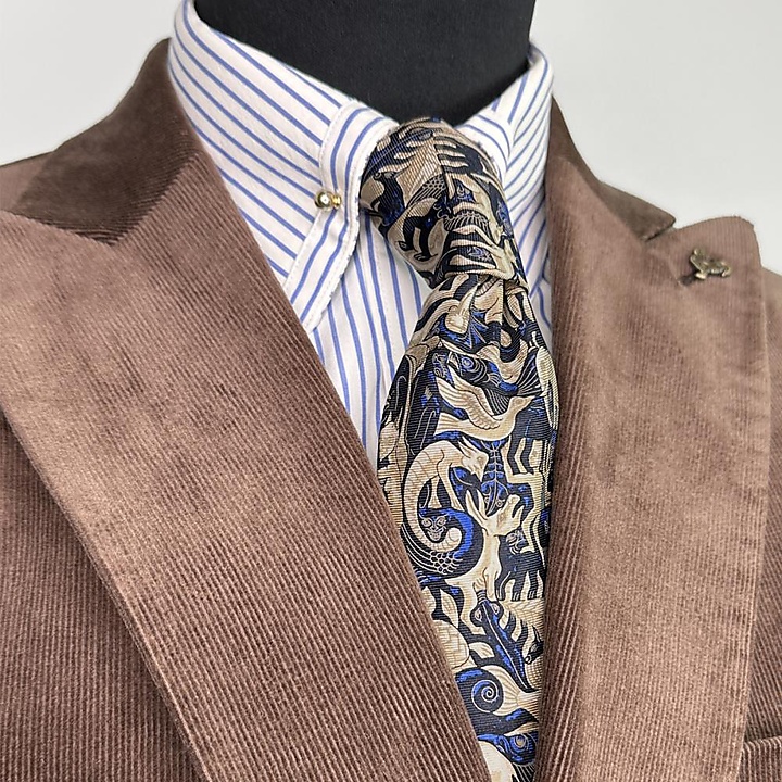 stropdas Mozaic beige