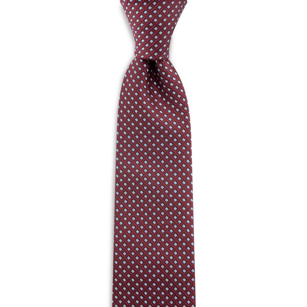 stropdas patroon aubergine lichtblauw - 1