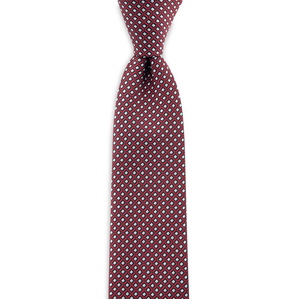 stropdas patroon navy rood - 1