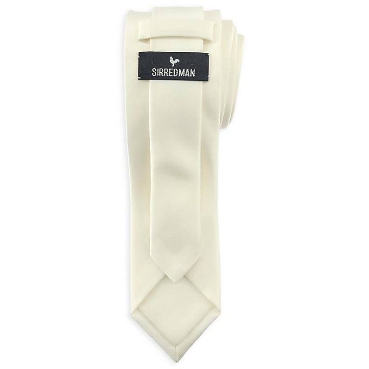 stropdas Satin Grace Off-white