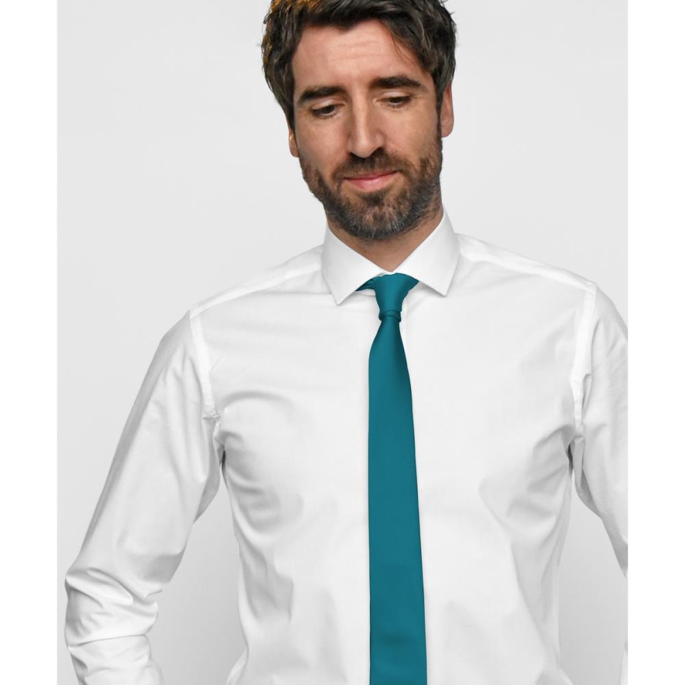stropdas turquoise smal - 2