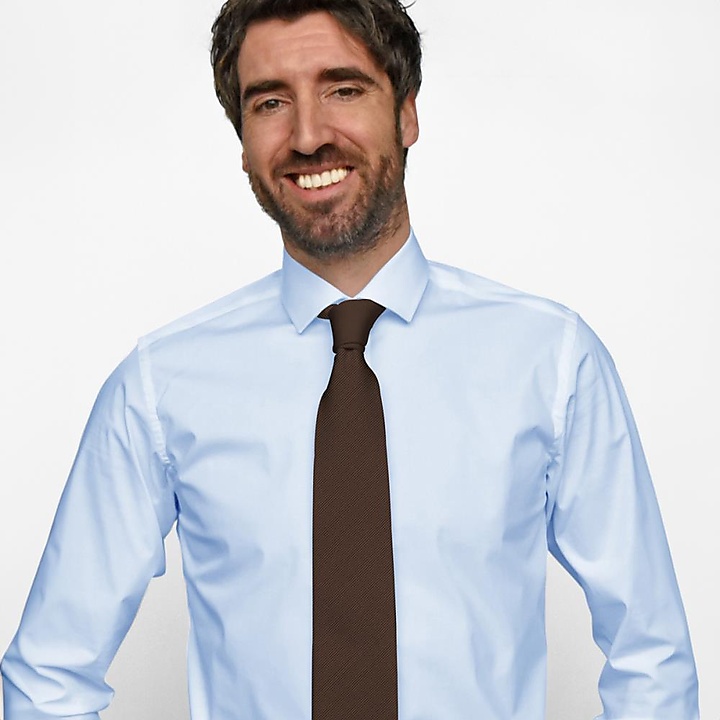 stropdas zijde bruin repp