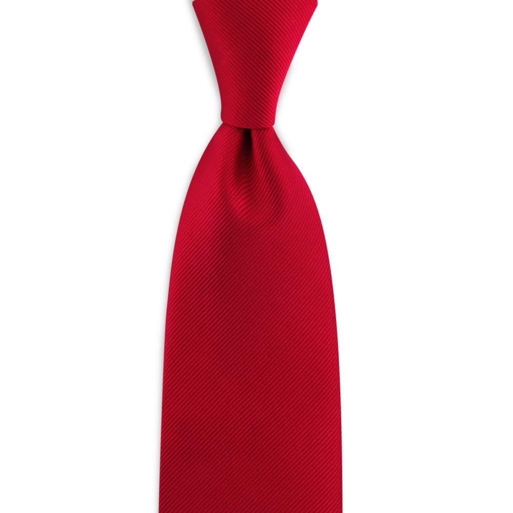 stropdas zijde repp rood - 1