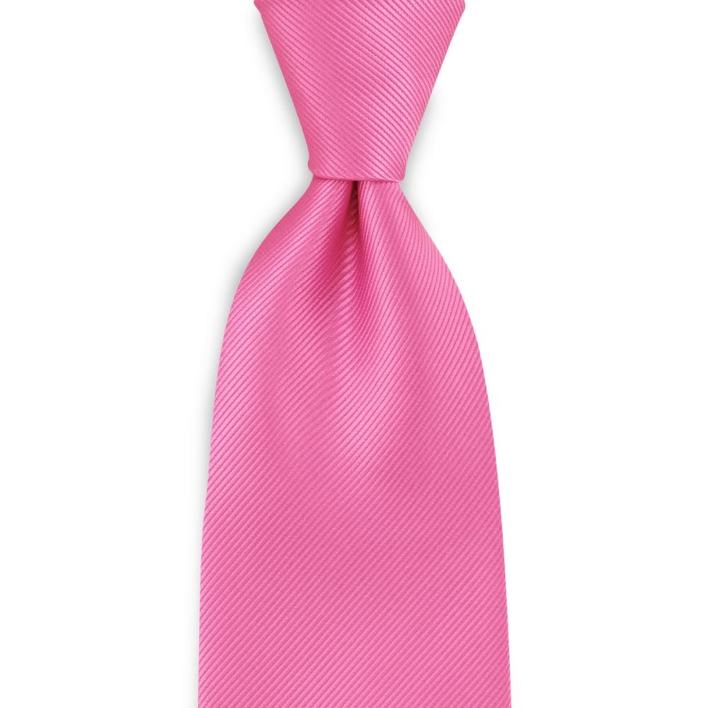 stropdas zijde repp roze - 1