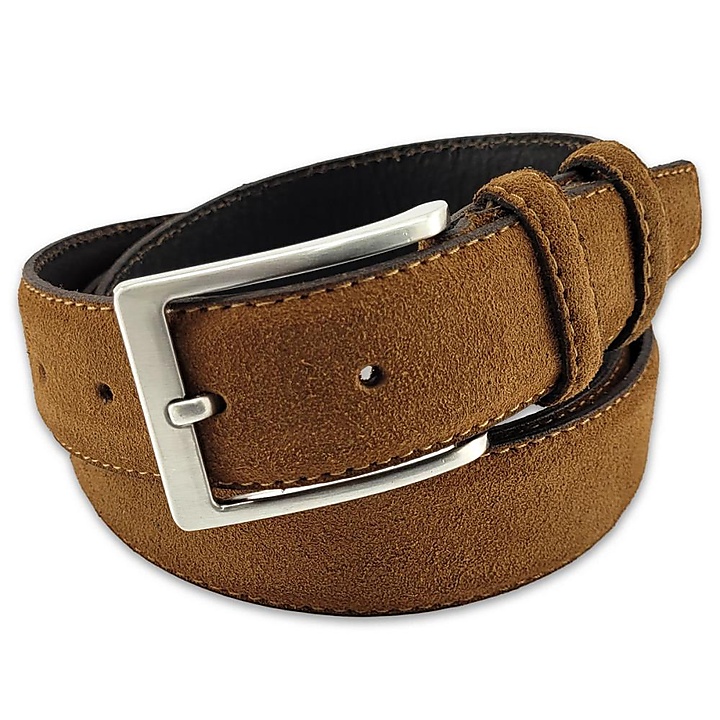 suede riem cognac M