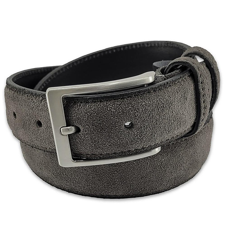 suede riem donkergrijs S