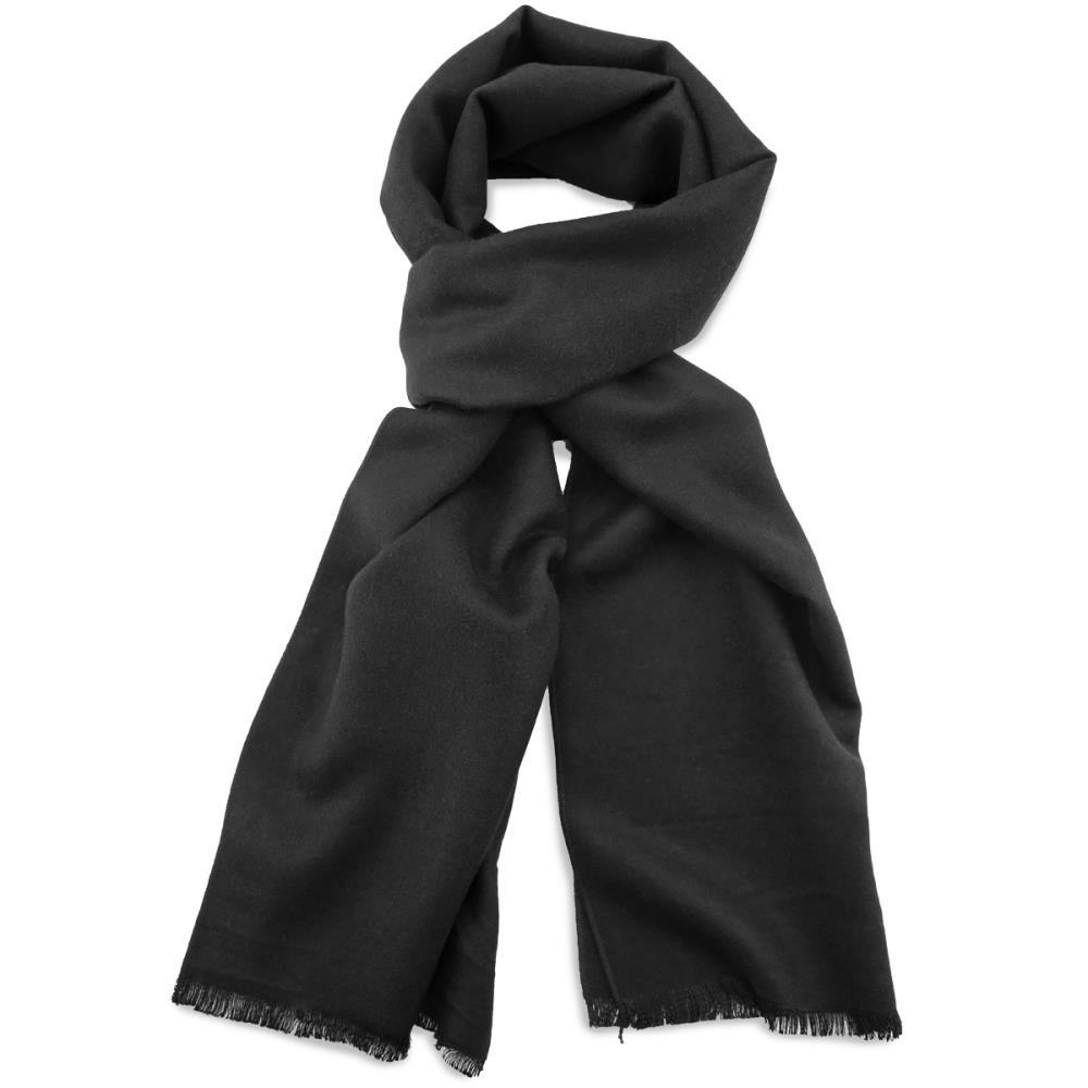 unisex sjaal uni viscose zwart langwerpig - 1