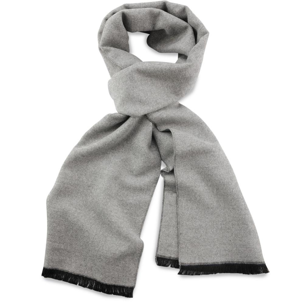 unisex sjaal viscose grijs langwerpig - 1