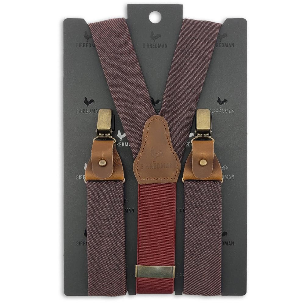 WORK bretels burgundy denim - 2