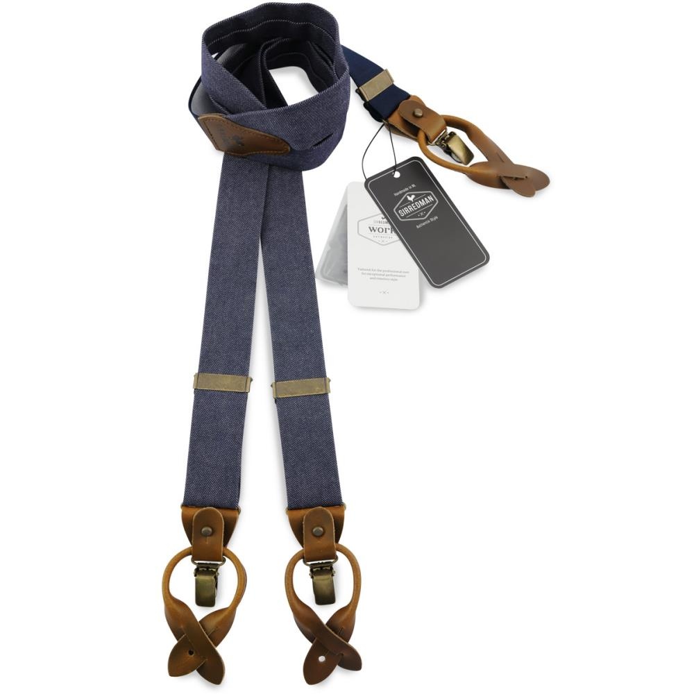 WORK bretels denim blauw - 1