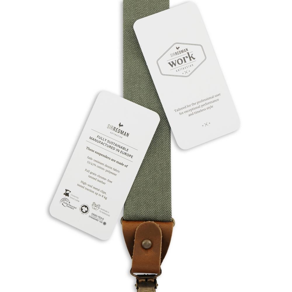 WORK bretels denim groen - 3
