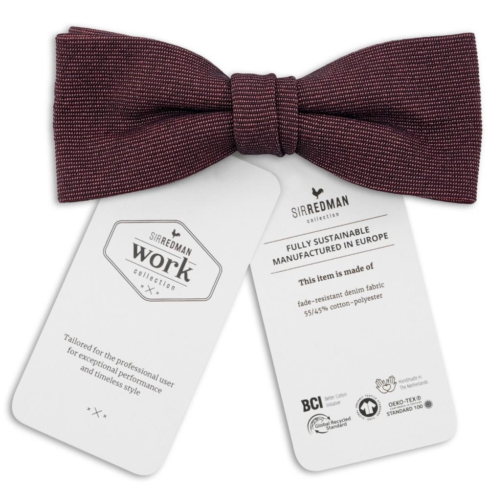 WORK strik denim burgundy - 3