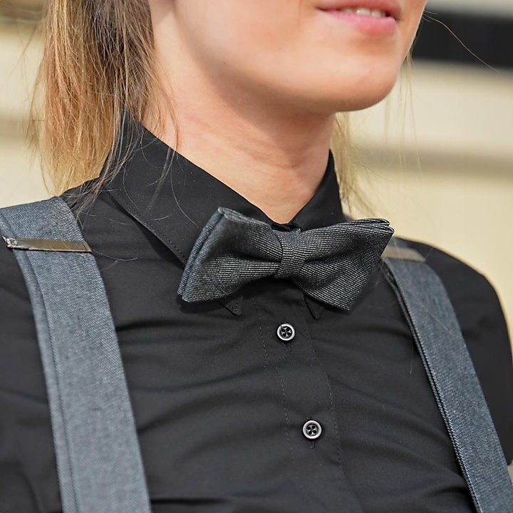 WORK strik denim zwart