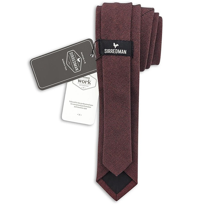 WORK stropdas burgundy denim
