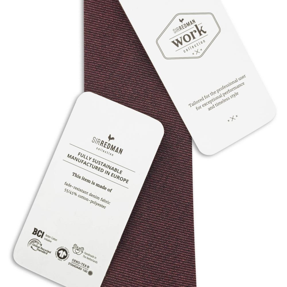 WORK stropdas burgundy denim - 3