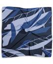 Sjaal patroon denimblauw wit